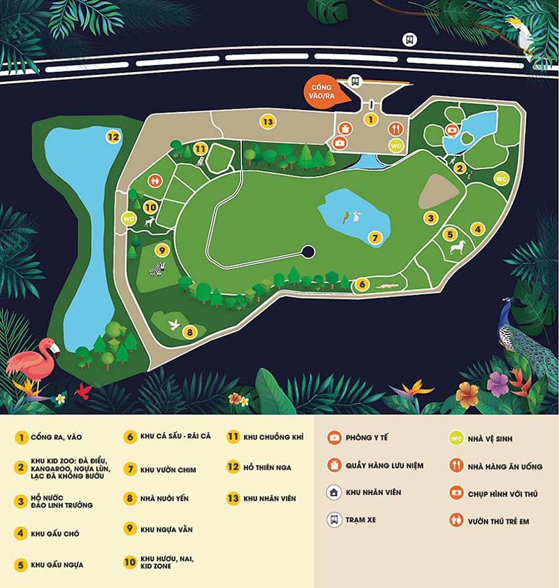 bản đồ zoo safari park